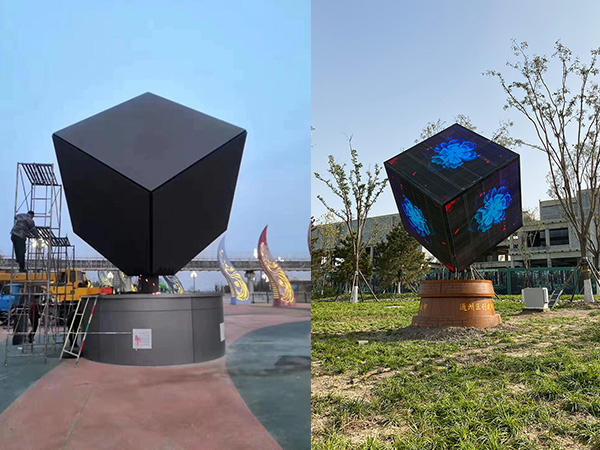 TD's Transparent Magic Cube LED Screen for Theme Park