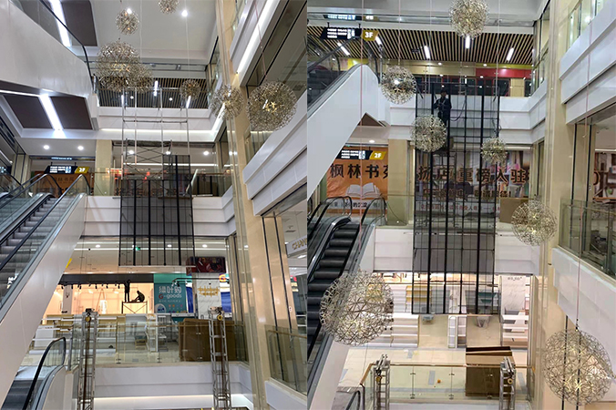 Quick Installation of Fixed Transparent LED Display in Shopping Mall: Completed in Just Two Hours